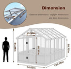 yardenaler 6x10 ft green house for outdoor, thicken shown in use