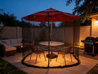 6ft/9ft/11ft patio umbrella mosquito netting with zipper door, close-up detail