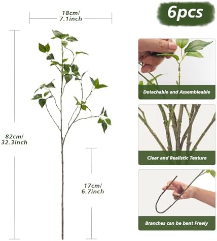 artificial plants greenery eucalyptus stems branches plant for, close-up detail