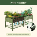 rolling elevated raised garden beds, 3' x 8' on a desk or shelf