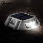sunwind solar deck lighting outdoor - 4 pack shown in use