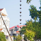 10.3ft lotus rain chains for outside gutters, eaves on a desk or shelf