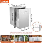vevor outdoor kitchen drawers 19.7"w x 29"h x, close-up detail