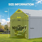 quictent 10 ft wide carport replacement canopy zipper shown in use