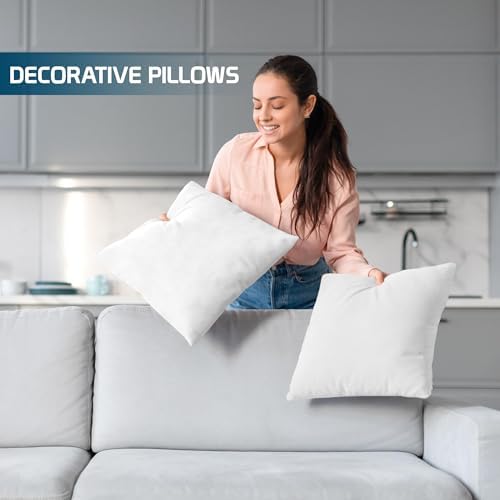 utopia bedding throw pillows, decorative 17x17 pillow inserts, close-up detail