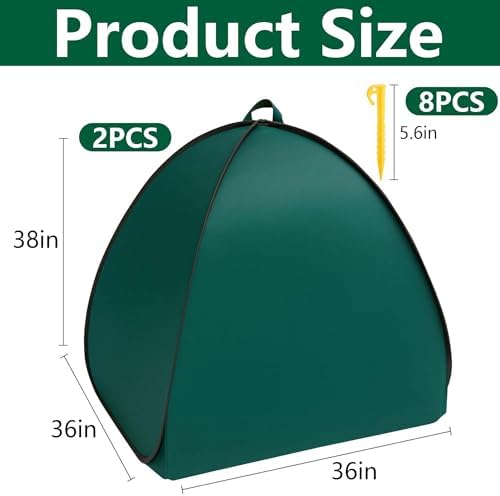 pop-up shrub cover frost protection tent plant cover shown in use
