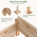mixc 8×2ft wooden raised garden bed outdoor planter, close-up detail