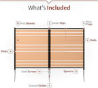 enclo vienna privacy screen, cedar vinyl diy no showing dimensions