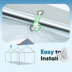 quictent 10x20 ft carport replacement tarp canopy top, package contents