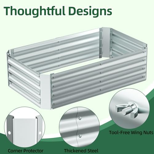ohuhu 4x2x1 ft raised garden bed outdoor with on a desk or shelf