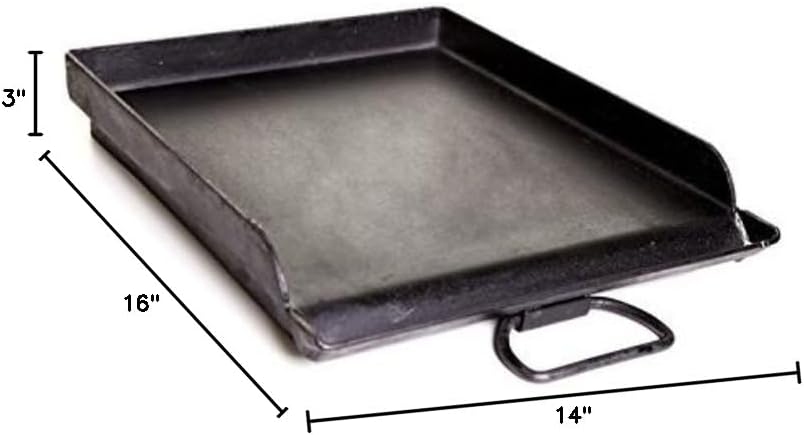 Camp Chef Single Burner Griddle | 16 Inch, Covers One Burner, Pre-Seasoned Flat Top, Even Heat System