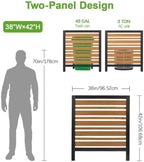 2 panel air conditioner fence, 38" w x shown in use