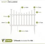 zippity washington picket fence panels, white vinyl diy, side view