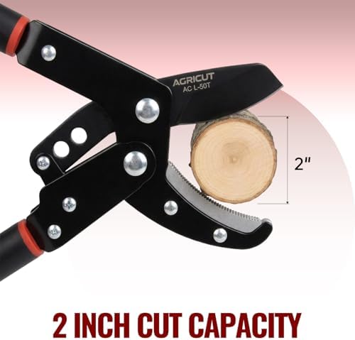 agricut telescopic garden loppers anvil - extendable tree shown in use