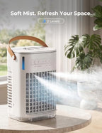 3-in-1 portable air conditioners, 5400mah built-in battery personal showing dimensions