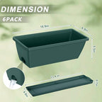 caduke window deck railing planter box for outdoor showing dimensions