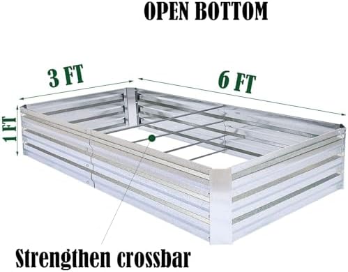 galvanized raised garden bed 6x3x1ft 2-pack shown in use