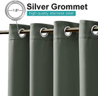 nicetown 2 panels greyish green outdoor curtains for shown in use