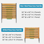 privacy fence panels for outside no dig fence showing dimensions