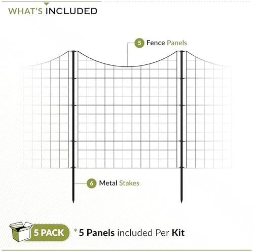 zippity 39in h black metal fence, diy fence, side view