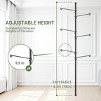 tension rod plant stand, plant poles for hanging on a desk or shelf