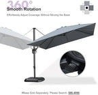 purple leaf patio umbrella outdoor 10' x 10', front angle view