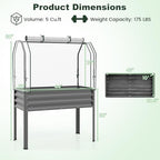 giantex raised garden bed with legs & greenhouse, view 9