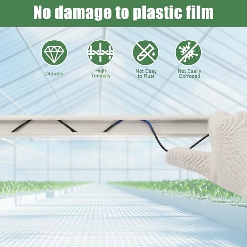 3.28-foot greenhouse wiggle spring wire & lock channel, package contents