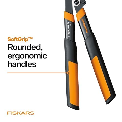 fiskars 18” powergear2 garden bypass loppers, 1.5" capacity showing dimensions