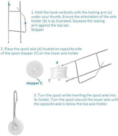 tomato trellis roller hooks with 49.2ft string for, side view