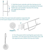 tomato trellis roller hooks with 49.2ft string for, side view