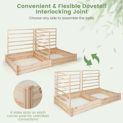 costway raised garden bed with 2 planter boxes on a desk or shelf