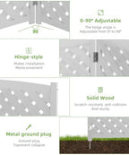 3-panel outdoor air conditioner fence screen, outside wood on a desk or shelf