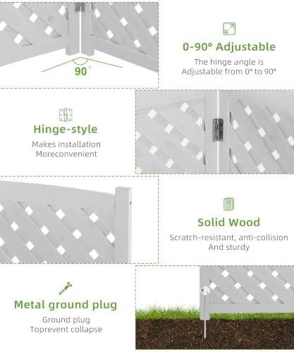 3-panel outdoor air conditioner fence screen, outside wood on a desk or shelf