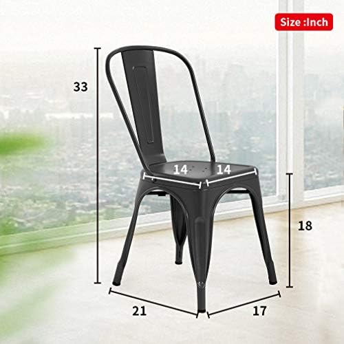 fdw metal dining chairs set of 2 patio, close-up detail