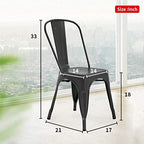 fdw metal dining chairs set of 2 patio, close-up detail