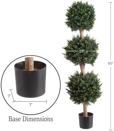pure garden set of 2 artificial trees shown in use