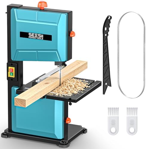 seesii benchtop band saw for woodworking: 3a-120v bandsaw, main product view