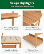 hips outdoor potting table bench with 3-tier storage showing dimensions