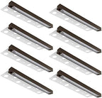 12 Inch LED Hardscape Lighting, Low Voltage Paver Wall Step Lights, 22pcs LED Chips for Even Light Distribution, 2700K Warm White, 12V AC/DC (8-Pack)