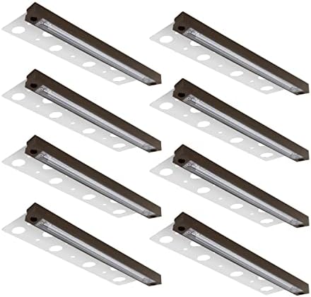 12 Inch LED Hardscape Lighting, Low Voltage Paver Wall Step Lights, 22pcs LED Chips for Even Light Distribution, 2700K Warm White, 12V AC/DC (8-Pack)