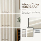 capaloca natural pinch pleated 100% blackout curtains 90, front angle view