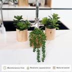 artificial succulents plastic artificial green plant for office, side view