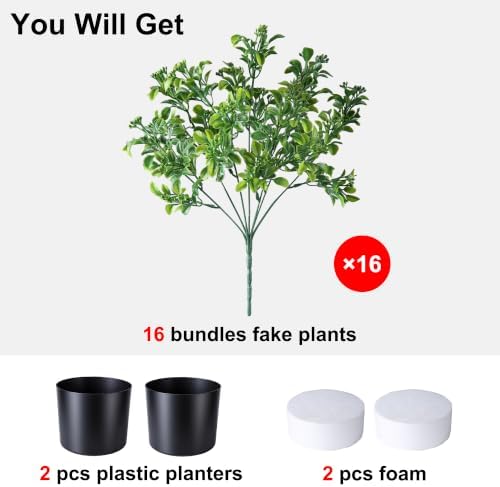 fake potted plants artificial plants for outdoors decor, package contents