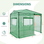 eagle peak 6x8 easy setup pop up greenhouse, close-up detail