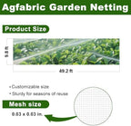 agfabric garden netting 9.8x 49.2 ft insect pest shown in use