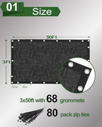 vensovo 3ft x 50ft privacy fence screen shown in use