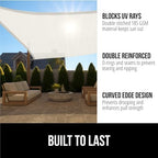 gorilla grip heavy duty sun shade sail for shown in use