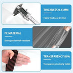 clear tarp heavy duty waterproof,90% transparent with grommets, side view