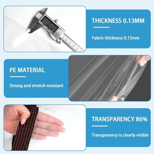clear tarp heavy duty waterproof,90% transparent with grommets, side view